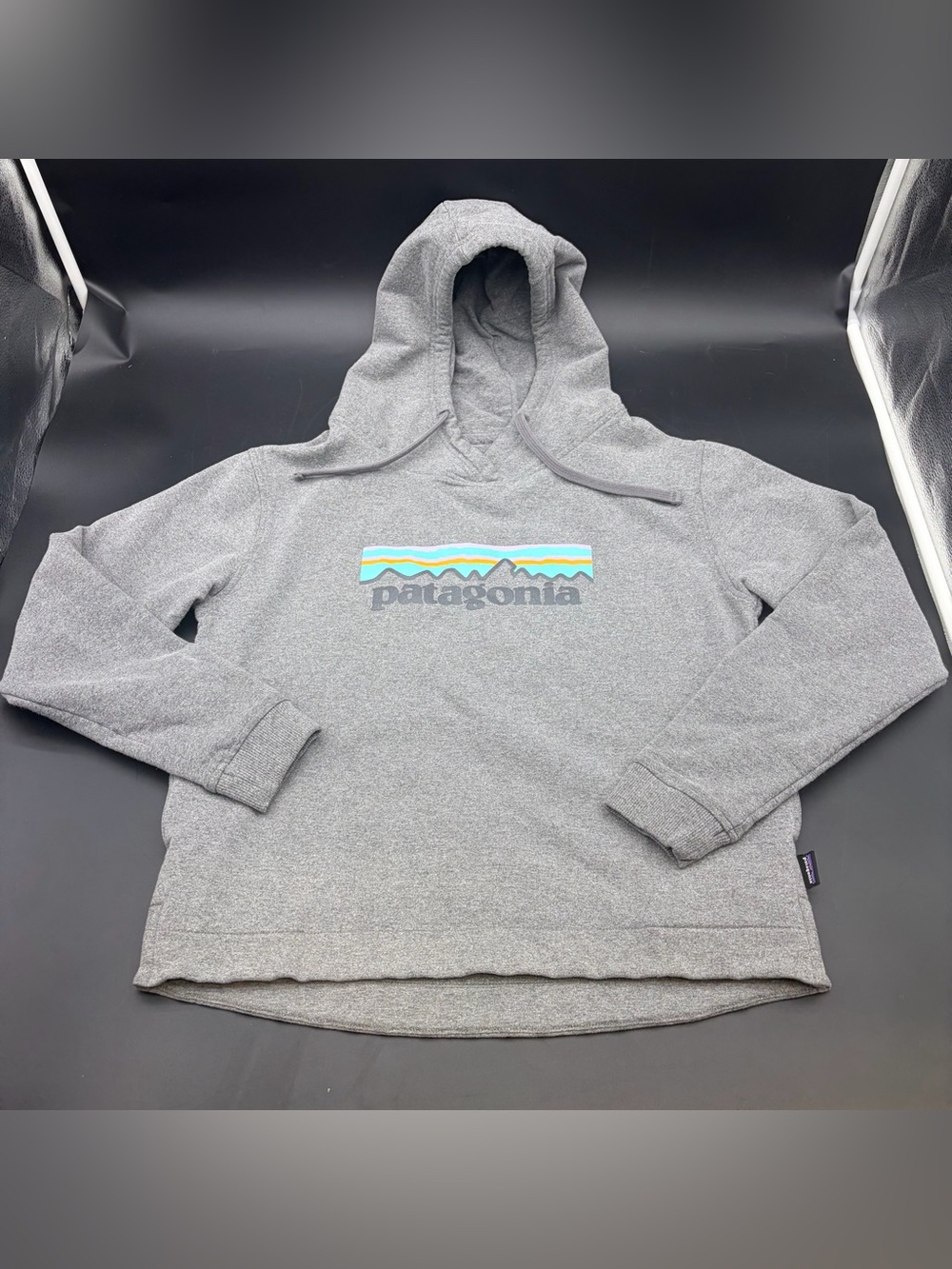 Patagonia Hoodie Womens Small Gray Logo Uprisal Hoody Sweatshirt Pockets Mexico